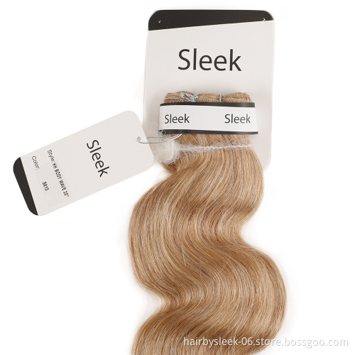 Rebecca Fashion wholesale vendors16~24 inches process body wave S613 machine double weft synthetic hair extension bundles